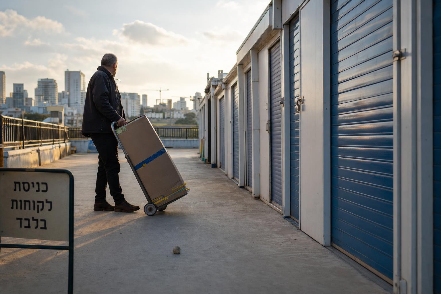 אחסון תכולת משרד בעת שיפוץ במחסן פרטי מסודר בדרום השרון